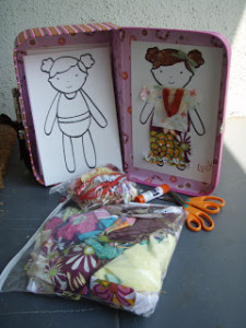 fabric scrap doll kit