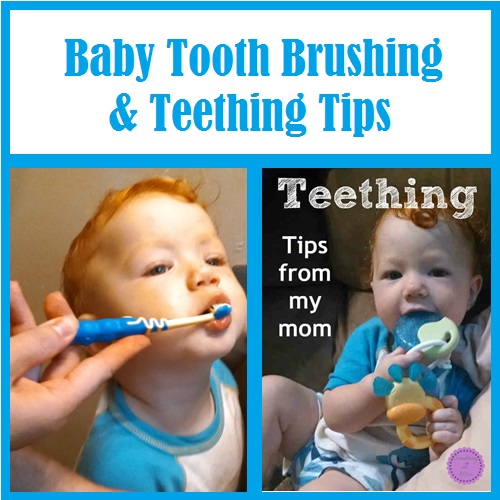tooth brushing and teething tips