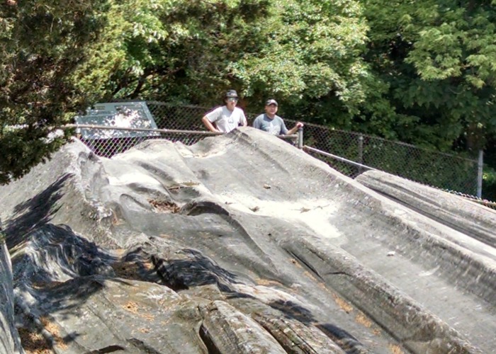 Glacial Grooves Eldest and Dad