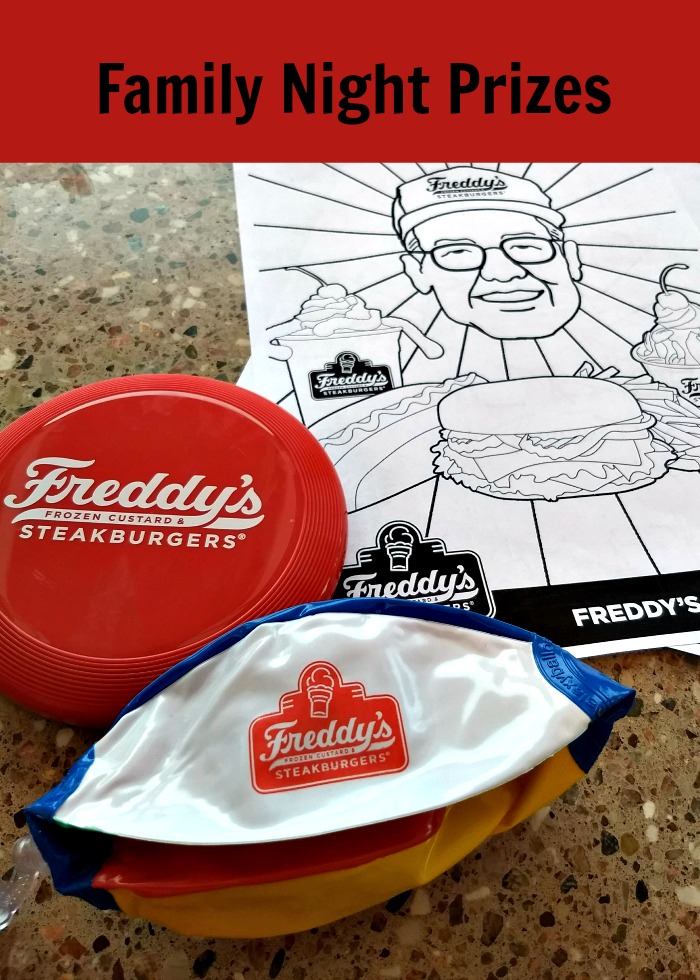 Freddy's Family Night prizes